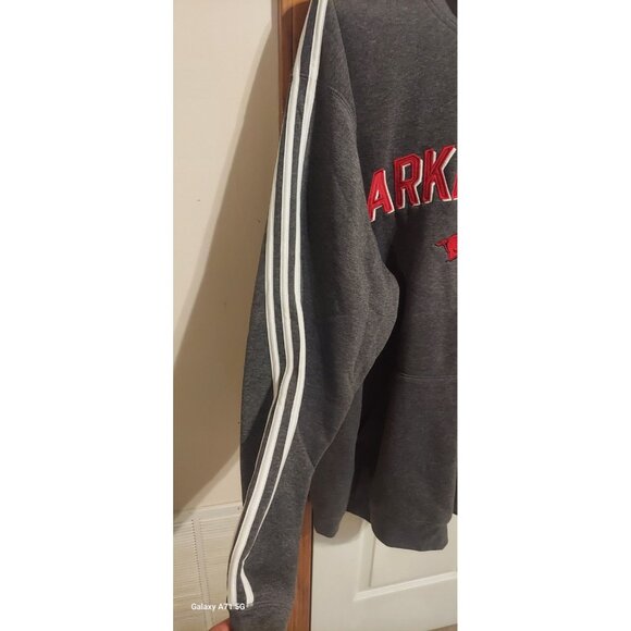 Adidas 3XLT Arkansas Razorbacks Embroidered Sweatshirt Hoodie NCAA Football NWT - Picture 2 of 8